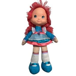 Rainbow Doll with Pink Hair and Blue Dress